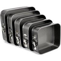 SPETLEK CAKE TIN SET OF 5 SQUARE SET Square - 5Pc in Black
