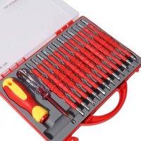 NESTLUNE 26 in 1 Insulated Screwdriver Set Electrician Magnetic Tips Hand Tool in Red | Size: 10000mm x 520mm