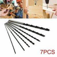 SPETLEK 7pcs Long Wood Drill Bits 4mm 5mm 6mm 7mm 8mm 10mm in Silver | Size: 1000mm x 400mm