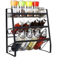 KORVIXA Kitchen Storage Rack Dish Drying in Black | Size: 0.6m2