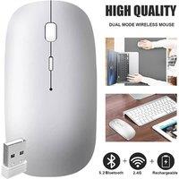 SPETLEK Wireless Cordless Mouse Mice Optical Scroll For Laptop Computer USB in Silver