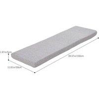 SPETLEK Grey Garden Bench Cushion Patio Swing Chair 2 Seater Seat Pad