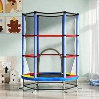 STILVORA Kids Trampoline with Enclosure Net & Metal Frame in Blue