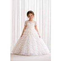 Lilly + Bo Girl's Ophelia in ivory White Party Girl or Flower Girl Dress | Size: 3-4 Years