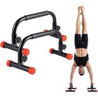 FLAVORA Red-Parallettes Bars Push Up Stands Bars in Black | Size: 0-12 m