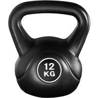 KORVIXA 12kg Kettlebells Heavy Kettle Bells Weights in Black | Size: 0-1 m