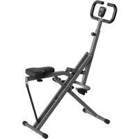 NESTLUNE Squat Rowing Machine Foldable Exercise Equipment in Grey | Size: 0-12 m