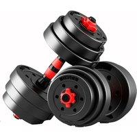 FLAVORA 10KG DUMBBELLS PAIR GYM WEIGHTS in Black | Size: 0-12 m