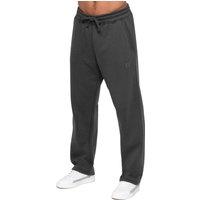 Enzo Men's Relaxed Fit Open Hem Joggers in Dark Grey | Size: Large