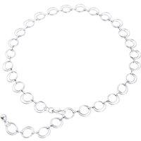 MODISHION Women's Adjustable Metal O-ring Waist Chain in Silver