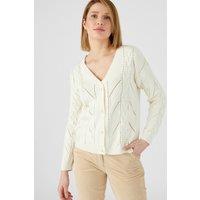 Damart Women's V-Neck Cardigan in Off-White | Size: 10-12