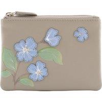 Mala leather Women's Sakura Floral RFID Coin & Card Purse in Grey