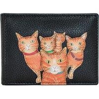 Mala leather Women's Kitty Crew RFID Protected Cat Card & ID Holder in Black | Size: Small
