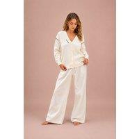 Zafosh Women's Button Front Knitted Cardigan V Neck Relaxed Fit Everyday in Off-White | Size: Small