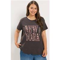 Yours Women's New York Slogan T-Shirt in Chocolate | Size: 12