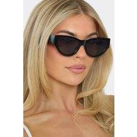 EGO Women's Cat Eye Side Logo Sunglasses in Black