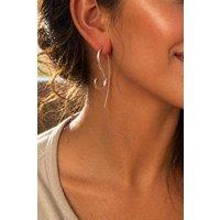 Otis Jaxon London Women's Silver Spiral Drop Hook Earrings