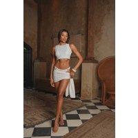 Moda Minx Women's Coconut Paracas Co-Ord in Cream | Size: S/M