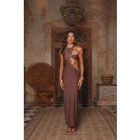 Moda Minx Women's Coffee Manama Maxi Dress in Brown | Size: Medium/Large