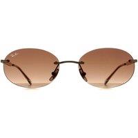 Ray-Ban Women's Oval Arista Gold Brown Gradient RB3767