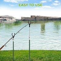 FLAVORA Set of 2 Fishing Adjustable Extending Banksticks in Green | Size: 0-12 m