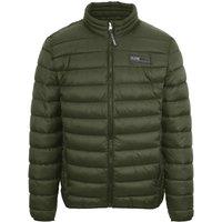 Plein Sport Men's Patch Logo Thin Padded Green Jacket | Size: Medium