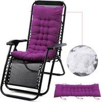 Garden Sanctuary 40x110cm Beach Lounge Seat Cushion Office Sofa Chair Cushion Rocking Chair Pad in Purple | Size: 40x110 cm