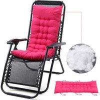 Garden Sanctuary 48x125cm Beach Lounge Seat Cushion Office Sofa Chair Cushion Rocking Chair Pad in Rose | Size: 48x125 cm