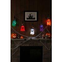 H&O Direct Halloween Decorations Set - 5 Ghost & Witch Hats with LED Lights