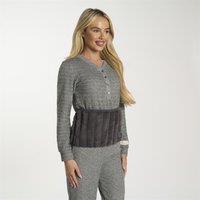 OHS Ribbed Fleece Hot Water Bottle Belt Adjustable Heating Wrap in Charcoal