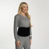 OHS Ribbed Fleece Hot Water Bottle Belt Adjustable Heating Wrap in Black