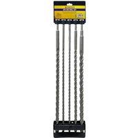 BARGAINS-GALORE 5pc Sds Drill Bit Set Masonry 600mm 0.6m Home Diy Power Tool Steel Bit in Metallic Silver