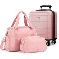 Lugg Jetset 3-Piece Travel Set - 15inch Suitcase, Duffel Bag & Toiletry Bag in Rose Gold