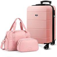 Lugg Jetset 3-Piece Travel Set - 20inch Suitcase, Duffel Bag & Toiletry Bag in Rose Gold