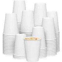 ECONX 8oz Disposable Single Wall Paper Cups Cold Coffee Drinks Takeaway Cups in White | Size: 1000 Pieces