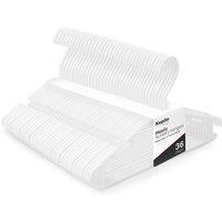 Keplin 36 Pack Children's Hangers, Plastic, Nonslip Baby Coat, Space Saving in White