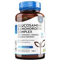 Nutravita Glucosamine Chondroitin 180 Capsules with Turmeric, Ginger & Vitamin C in White