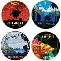 Sonic the Hedgehog Officially Licensed Set of 4 Location Coasters