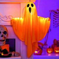 Lovii Halloween Hanging Ghost Light Scream Ghost LED Decor Orange