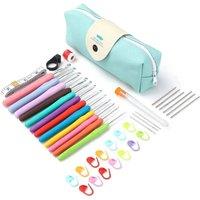 SPETLEK Crochet Hook Yarn Set Ergonomic Grip Knitting Needle Sewing | Size: 1000mm x 410mm