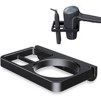KORVIXA Black Hair Dryer Holder Wall Rack | Size: 60 cm x 100 cm
