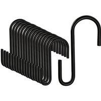 SPETLEK 20X PCS Stainless Steel S Hooks black