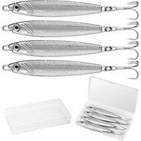 SPETLEK 4 Pcs Surf Seeker Style Lures in Silver