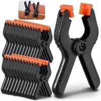 SPETLEK 25 X Small 2 Plastic Spring Clamps in Black