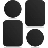 SPETLEK 4 Pack(2Round+2Rectangle) Metal Plates for Magnetic Car Mountive in Black