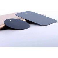 SPETLEK 2 Pack(1Round+1Rectangle) Metal Plates for Magnetic Car Mountive in Black