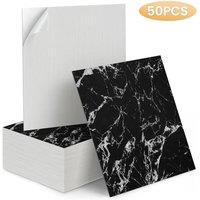 SPETLEK Black Marble Self-Adhesive Wall Tiles Wall Hanging Decor | Size: 100 cm x 100 cm