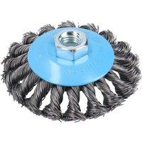 NESTLUNE Single Twist Knot Wire Brush / Wheel 115mm in Silver | Size: 10000mm x 520mm