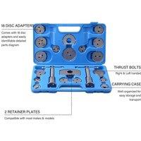 NESTLUNE Caliper Piston Rewind Wind Back Tool Kit 22 Pieces Set in Blue | Size: 10000mm x 520mm
