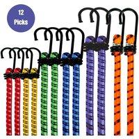 NESTLUNE Assorted Hook Bungee Cords Heavy Duty Elastic Straps | Size: 10000mm x 520mm